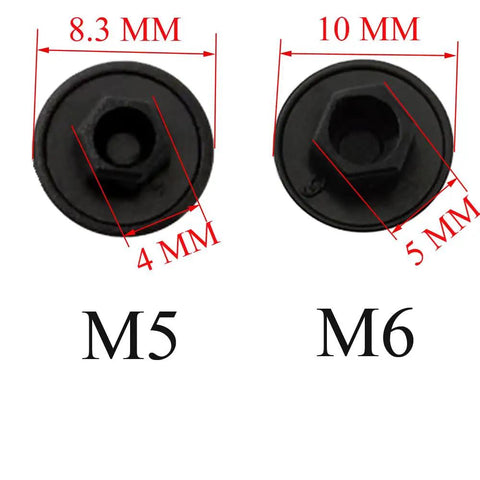 50 Pack M5 And M6 Screw Caps Covers Hex Hole Anti Dust Nylon Locknut Stopper For Hexagon Allen Socket Cap Screws Bolts