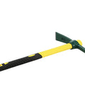 Two Pack 15 Inch Pick Mattock Hoe Set With Forged Steel Head And Fiberglass Handle For Weeding Loosening Soil Gardening And Camping