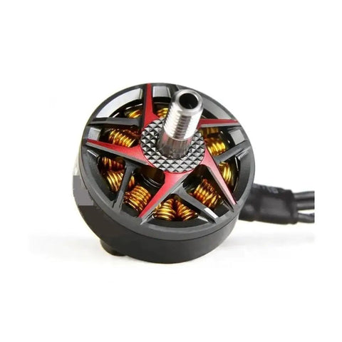 Beefy High Performance Brushless Drone Motor 1750KV 1950KV 2550KV For 4 6S Quadcopters And FPV Drones Lightweight Design For Stable Power And Smooth Flight Easy Install With Broad Compatibility Red 1950KV Variant showing top view.