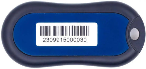 Rock Solid Two Factor Authentication Token Offering Straight Up Totp Code Generation No Fuss Six Digit Display Token Top view showing keychain design and barcode.