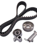 Professional Grade Timing Belt Kit 16V 3 Liter Diesel Engine Block 1KZ-TE AP01 Includes Pulleys And Tensioner Fits Toyota 4Runner Land Cruisers black belt and metal pulleys