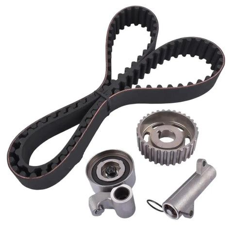 Professional Grade Timing Belt Kit 16V 3 Liter Diesel Engine Block 1KZ-TE AP01 Includes Pulleys And Tensioner Fits Toyota 4Runner Land Cruisers black belt and metal pulleys