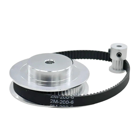 Get Your 3D Printing Projects Running Smooth With This Awesome Timing Pulley Kit Featuring a Rock Solid Five To One Speed Downgrade And Dual Compatibility For Both Six Millimeter And Ten Millimeter Belts So You Can Dial In Perfect Torque And Build, alloy timing pulley kit with GT2 belt