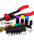 Must Have Rivet Nut Tool Kit For Sheet Metal Pros! Heavy Duty Steel Gun With Ergonomic Grip Handles, Includes 10 Assorted Rivets And Nut Inserts. set with handles, adapters, and fasteners