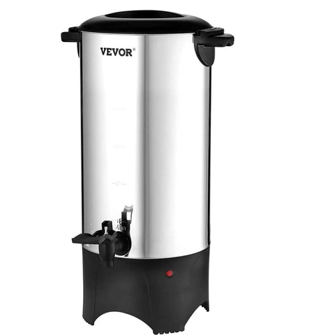 Heavy Duty Coffee Urn 50 Cup 7.5L Stainless Steel Dispenser With Step Discharge Spout For Mess Free Pour, 1000W 110V Electric Brewer