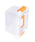 Truly Heavy Duty Clear Plastic Storage Bin With Snug Latching Lid 21 Liter Capacity, transparent design, secure closure, portable shape.