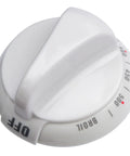 Thermostat Oven Knob Replacement For GE And Hotpoint Range Ovens White Control Knob Fits WB03K10036 angled top view