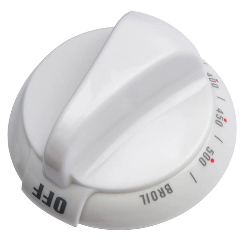 Thermostat Oven Knob Replacement For GE And Hotpoint Range Ovens White Control Knob Fits WB03K10036 angled top view