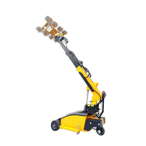 Heavy Duty Glass Vacuum Lifter With Flip And Rotate Function Outdoor Pan And Tilt Tool built like a tank, showcasing extendable arm and suction cups.