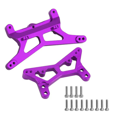 Durable Aluminum Steering Knuckles And C Hubs Upgrade Kit For One Twenty Fourth Scale Losi Micro Buggy Purple CNC Machined