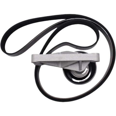 Kick Your Land Rover Discovery 2TD5 A/C Up A Notch With This Sick ACE Bypass Kit Featuring A Solid Tensioner Auxiliary Drive Pulley Plus Heavy Duty Drive Belt Perfect For 1998 Through 2004 Models Without AC Delays. Silver tensioner pulley with black drive belt for Land Rover Discovery 2 TD5 AC bypass kit