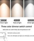 Top Shelf 24W LED Recessed Downlights With Quick Gimbal Retrofit Fit Triple Color Temp Swap From Cozy To Bright White Bold CRI90 Lighting Bullseye Dual Head Pivot Fully Dimmable 30 Degree Spotlight Pack Of Eight showcasing 3000K, 4000K, and 6000K color temperatures.
