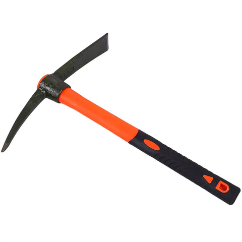 Miniature Mattock Tool For Gardening, Camping, And Trail Maintenance, Beast Tough Fiberglass Core, Heat Treated Pickaxe Mattock