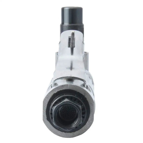 Front view of 90 Degree One Quarter Inch Air Die Grinder Mini Pneumatic Angle Grinder Workhorse with polished aluminum body.