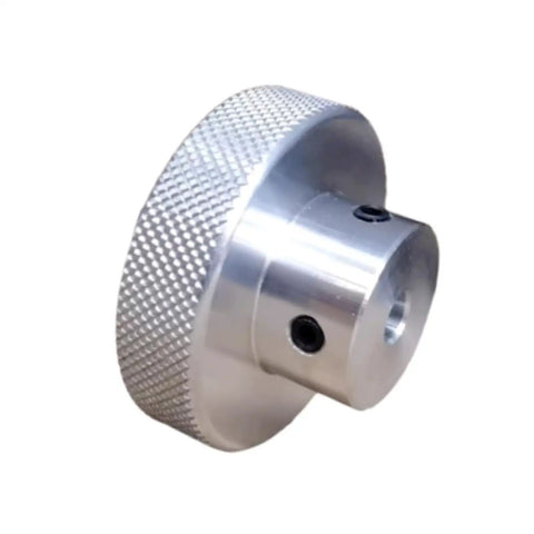 Aluminum Knurled Handwheel With 80mm Outer Diameter And 15mm Bore Round Adjustable Lathe Handle For Power Machines CNC Machined