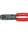 American Made Multi Tool Wire Stripper Cutter And Crimper For 8-22 AWG with dual wire cutters and red handles