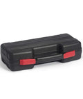Portable red toolbox case for 39 Piece General Tool Set For Home DIY Projects with durable handle and secure latches.