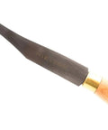 Pro Grade Three Quarter Inch Hook Nose Scraper Woodturning Chisel with M2 steel and brass ferrule for smooth finishing.