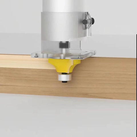Roundover Router Bit Set Four Piece With 1/4 Inch Shank Radii 1/8 1/4 3/16 5/16 bearing guide used on wood by router