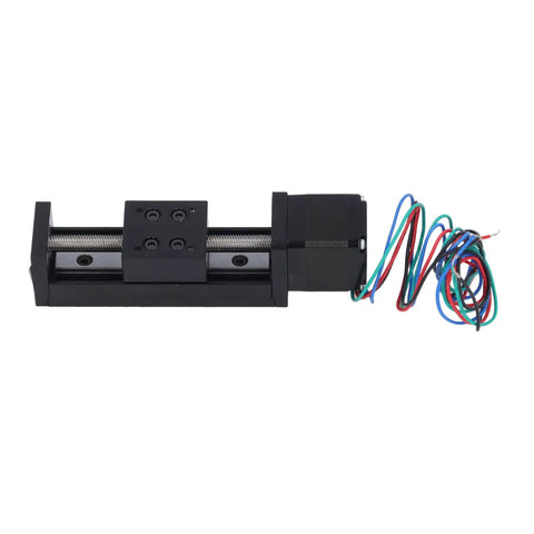 Sick Linear Rail Slide Actuator With 28 Stepper Motor And 50mm Stroke For DIY CNC Router X Y Z Accuracy Motion Stage Build, top view.