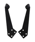 2 Pack Black Top Door Stops with 90 Degree Top Mount Limiter and Rubber Pad, left and right swing view