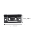 Tough As Nails Concealed Rotating Door Hinges 12 Pack In Black For Cabinets And Home Use, iron hinge dimensions labeled.