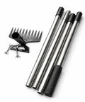 45.67 Inch Standing Hand Weeder With Long Handle Hoe And Non Slip Grip parts, including stainless steel tubes and tines