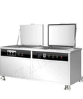 Hella Powerful Sixty One Liter Industrial Ultrasonic Cleaner Tank For Engine Blocks Cylinder Heads Car Auto Parts with dual tanks.