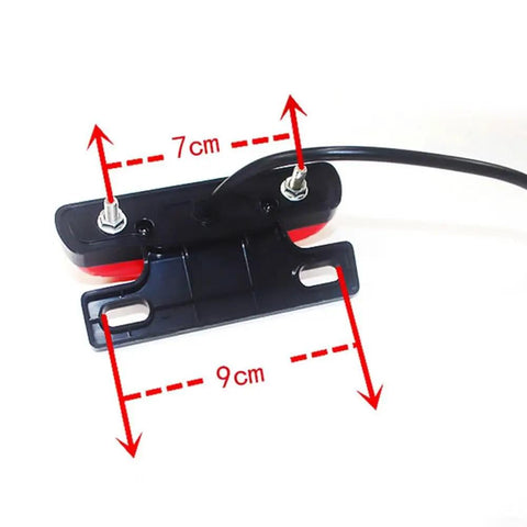 Super Bright E Bike Tail Light With Brake Signal 48V Ultra Thin LED Safety Glow For Night Rides Keeps You Safe And Visible On The Road, 7cm x 9cm