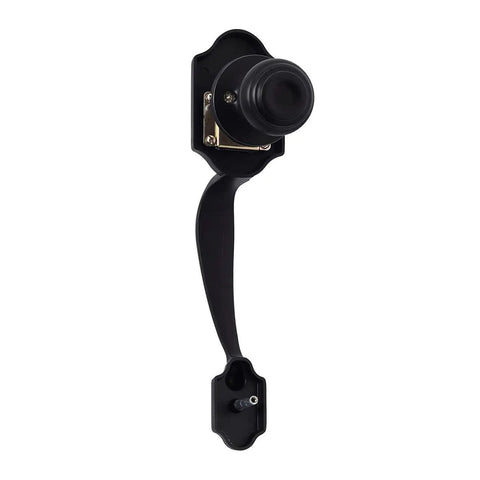 Matte Black Exterior Door Handle Set With Knob And Deadbolt Matte Black For Your Front Door Easy Install With Adjustable Latch Two And Three Eighths To Two And Three Quarters