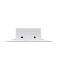 Side view of 6x4 White Modern AC Vent Cover With Decorative Linear Slot Diffuser showing ventilation slots for ceilings walls floors.