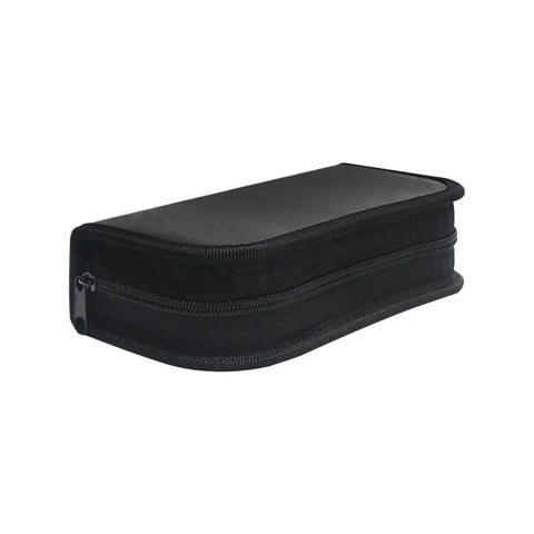 Black zippered case for 151 Piece Watch Repair Tools Kit With Spring Bar Pins Case Back Opener And Band Tools For Watchmakers And DIY Enthusiasts