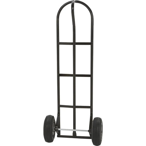 Heavy Duty Steel Pneumatic Hand Truck Dolly With 600 Lb Capacity For Moving Heavy Boxes And Equipment On Grass Gravel And Concrete, front view