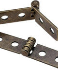 2 Pcs Zinc Alloy Cabinet Door Hinges 58x13mm Rectangle 4 Hole Small Jewelry Box Hinges Hardware