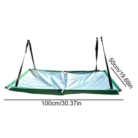 Rain Catcher Kit For Garden And Lawn Water Harvesting Cloth With Hose, Outdoor Rainwater Collection System, UV Resistant Green Polyester