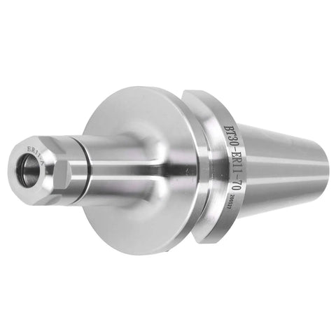 BT30 CNC Tool Holder ER11-70 Milling Arbor with 0.005mm Runout Precision, showing side angle view.