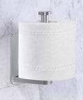 Self Adhesive Toilet Paper Holder No Drill Wall Mount Stainless Steel Brushed Finish Stick On Bathroom Roll Holder