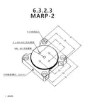 Technical diagram of Rock Solid 2 Inch Optical Precision Rotary Stage with 360 Degree Turntable Aluminum Alloy Build in mm