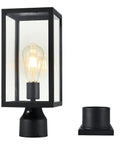 Large 15 Inch Dusk To Dawn Outdoor Post Light With Waterproof Cast Aluminum Construction Matte Black Lamp Post Fixture