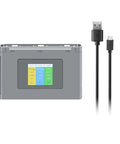 DJI Mini 2 SE Battery Charging Hub With LCD Display and USB cable, charges three batteries in sequence, showing charge status.