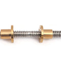 8mm Lead Screw 150mm Long Bi Directional With 2 Brass Nuts For 3D Printers And DIY CNC Acme Thread 2mm Lead And 2mm Pitch