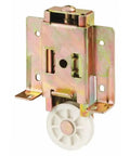 Heavy Duty Stamped Steel Wardrobe Door Roller For Cox Doors Nylon Wheel, featuring a concave wheel and sturdy mounting.