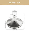 5 Pack Bell Glides for Office Chairs Replacement Feet with dimensions, showing low profile and stainless steel construction for stable use.