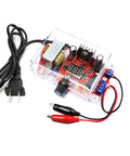 Adjustable LM317 Power Supply Kit From 110V To DC With 1.25V To 12V Output Built In Voltmeter and cables visible