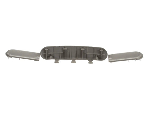 EZ Front And Side Push Bars Kit for push button drinking fountains, gray, small, includes front and side bars, shown from above