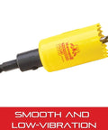 Deep Cut Hole Saw With Arbor And Abrasion Resistant HSS Teeth For Quick Cuts Through Metal Steel And Wood 2 Inch Diameter displayed