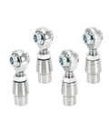 4 Pack Heat Treated Chromoly Rod Ends Kit With Precision Threads For Custom Mechanical Linkages And Machinery Mods, chrome finish swivel joints.