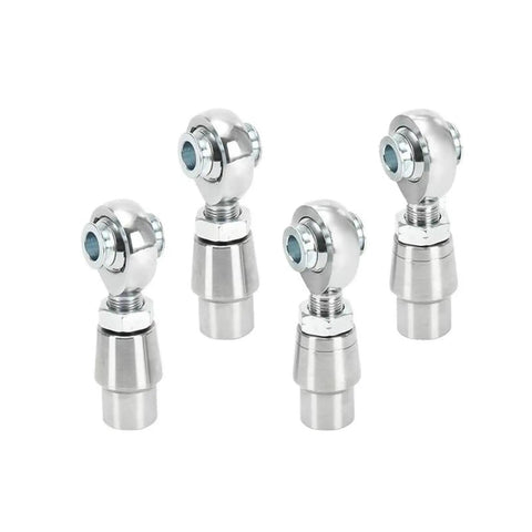 4 Pack Heat Treated Chromoly Rod Ends Kit With Precision Threads For Custom Mechanical Linkages And Machinery Mods, chrome finish swivel joints.