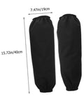 Six Pairs Oil Resistant Arm Sleeves Long Kitchen Cooking Oversleeves With Grippy Elastic Bands, black, measuring 15.72in long.