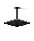 Honesty 8 Inch Square Rain Shower Head Matte Black With 2.5 GPM and Wide Spray Coverage Modern Design Easy Installation MasterClean
